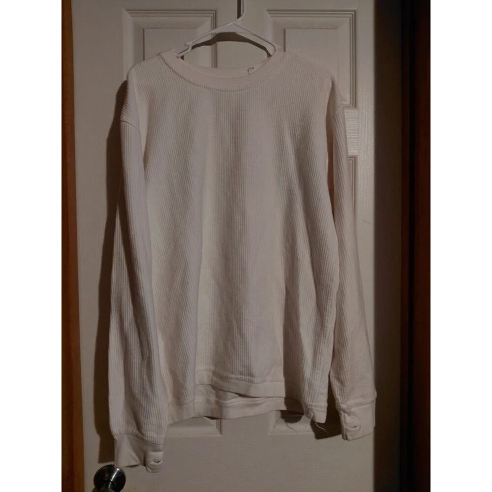 White ribbed sweater-L
